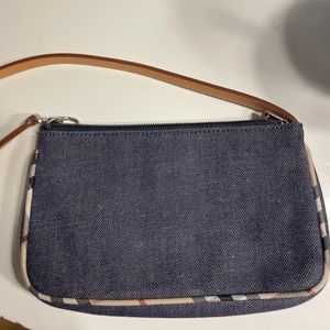 Burberry Small Pochette Blue Denim Bag